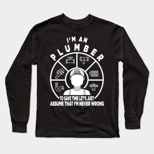 Plumber Plumber Profession Gas Water Plumber Long Sleeve T-Shirt